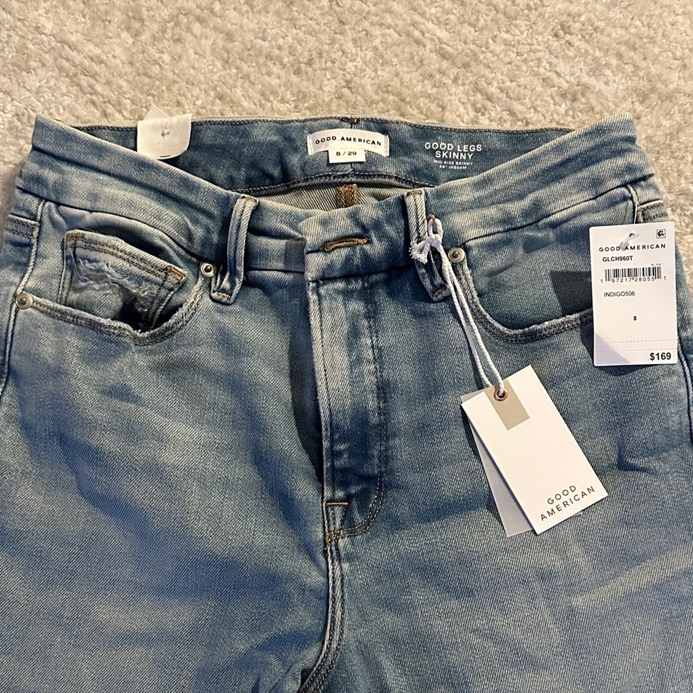 Good American Light Blue Good Legs Skinny Jeans